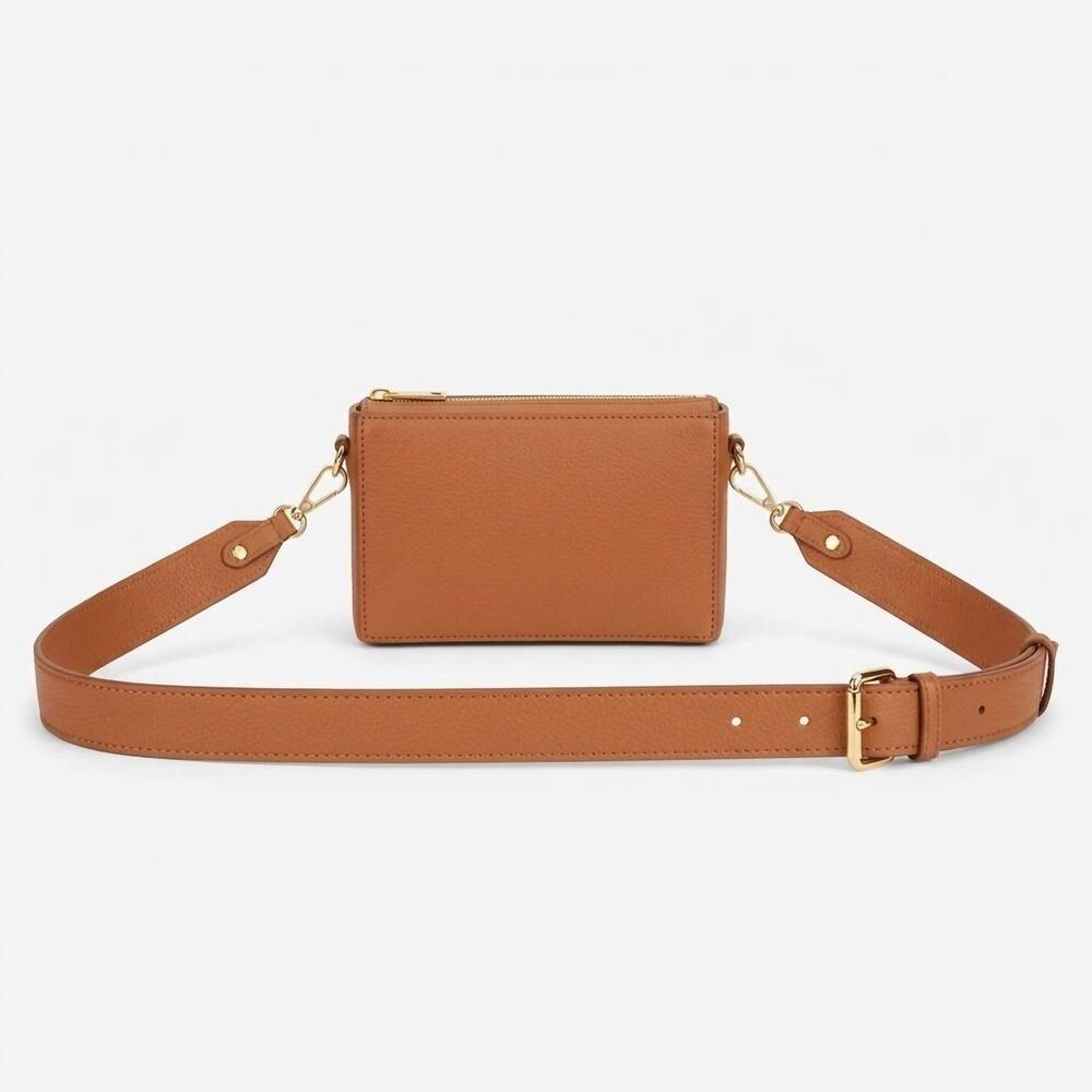 NEW KATIE LOXTON women's zana crossbody purse in cognac